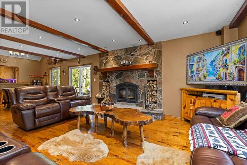 1 - 1041 Summit Road, Muskoka Lakes (Wood (Muskoka Lakes)), ON - Indoor Photo Showing Living Room With Fireplace