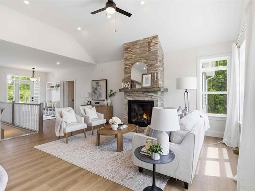 339 Windgate Drive, Windsor Junction, NS - Indoor Photo Showing Living Room With Fireplace