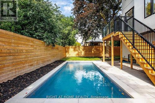 Rear Pool - 120 Hammell Street, Toronto, ON - Outdoor With In Ground Pool
