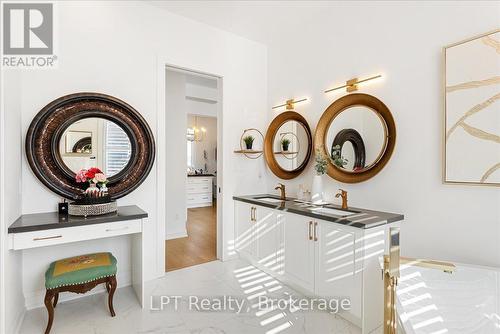 double sinks and vanity table - 67 Charles Tilley Crescent, Clarington, ON - Indoor Photo Showing Other Room
