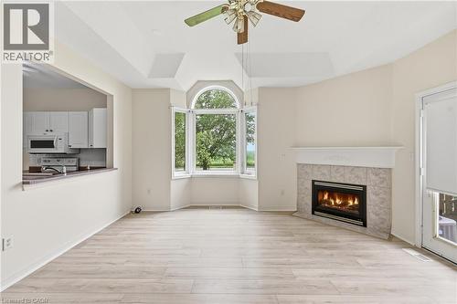 98 Sunibel Drive E, Glanbrook, ON - Indoor Photo Showing Living Room With Fireplace