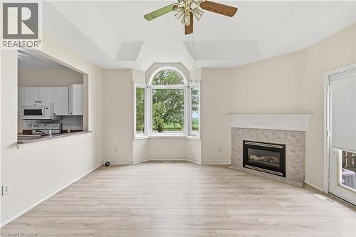 98 Sunibel Drive E, Glanbrook, ON - Indoor Photo Showing Living Room With Fireplace