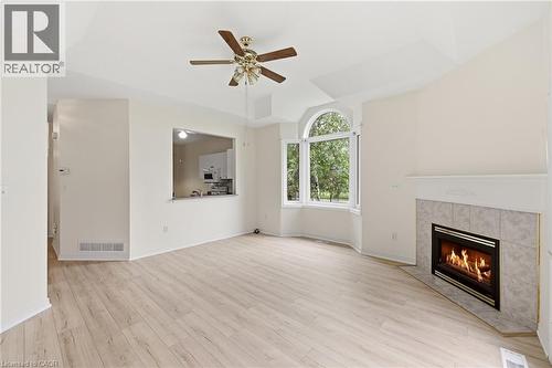 98 Sunibel Drive E, Glanbrook, ON - Indoor Photo Showing Living Room With Fireplace