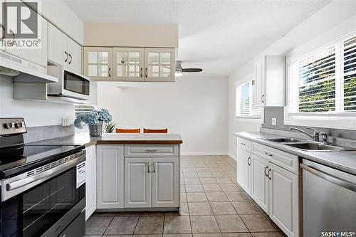 1308 Preston Avenue S, Saskatoon, SK - Indoor Photo Showing Kitchen With Stainless Steel Kitchen With Double Sink