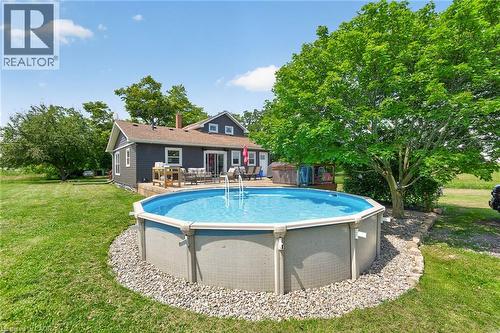 967 4Th Line, Caledonia, ON - Outdoor With Above Ground Pool With Backyard