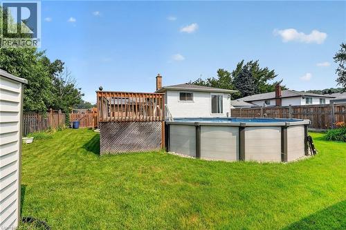 186 Glenmor Drive, Caledonia, ON - Outdoor With Above Ground Pool With Backyard