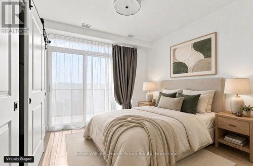 Virtually staged - 713 - 50 Grand Avenue S, Cambridge, ON - Indoor Photo Showing Bedroom