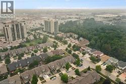 Aerial perspective showcasing residential housing with varied architectural styles - 