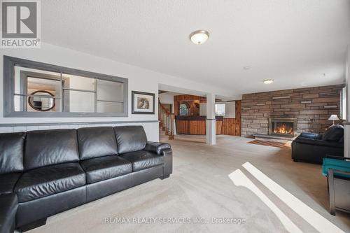 20 Malcolm Crescent, Brampton, ON - Indoor Photo Showing Living Room With Fireplace