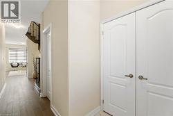 Entryway featuring double panel doors with lever handles - 
