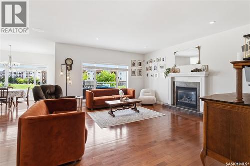 723 Bellmont Court, Saskatoon, SK - Indoor Photo Showing Living Room With Fireplace