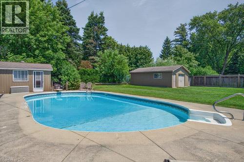 100 Alderson Drive, Hamilton, ON - Outdoor With In Ground Pool With Backyard