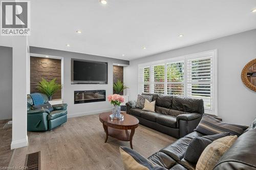 100 Alderson Drive, Hamilton, ON - Indoor Photo Showing Living Room With Fireplace