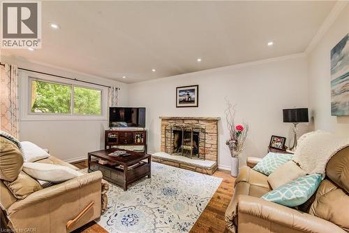 215 Forestwood Drive, Kitchener, ON - Indoor Photo Showing Living Room With Fireplace