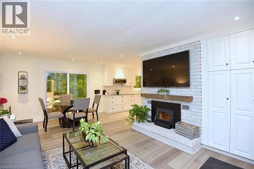 421 8Th Concession Road E, Carlisle, ON - Indoor Photo Showing Living Room With Fireplace