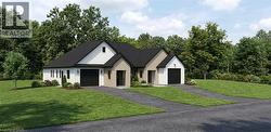 Contemporary duplex featuring a dark shingle roof and contrasting white vertical siding - 