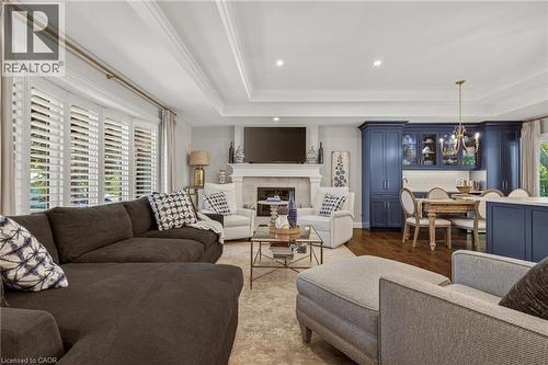 302 Harmony Road, Hamilton, ON - Indoor Photo Showing Living Room With Fireplace