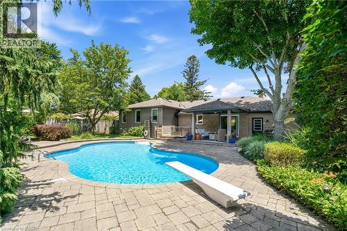 302 Harmony Road, Hamilton, ON - Outdoor With In Ground Pool With Deck Patio Veranda With Backyard