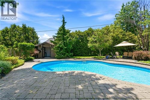 302 Harmony Road, Hamilton, ON - Outdoor With In Ground Pool With Deck Patio Veranda With Backyard