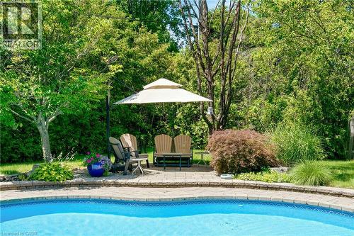 302 Harmony Road, Hamilton, ON - Outdoor With In Ground Pool With Backyard
