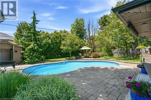 302 Harmony Road, Hamilton, ON - Outdoor With In Ground Pool With Deck Patio Veranda With Backyard