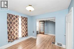 Interior room with light wood-finish flooring - 