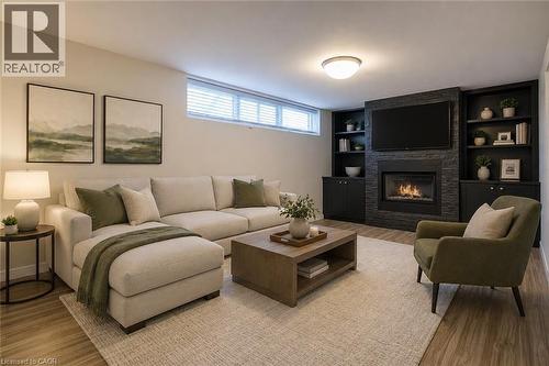 2387 Cyprus Avenue, Burlington, ON - Indoor Photo Showing Living Room With Fireplace