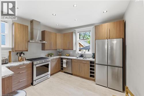 2 Cottage Avenue, Hamilton, ON - Indoor Photo Showing Kitchen With Stainless Steel Kitchen