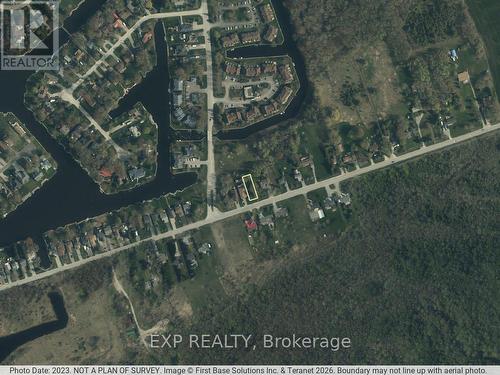View from above (lot lines approximate). - 94 Simcoe Road, Ramara, ON 