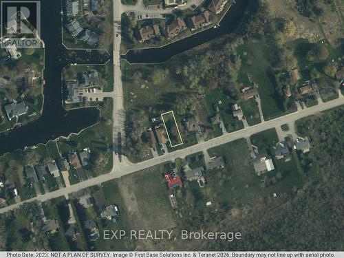View from above (lot lines approximate). - 94 Simcoe Road, Ramara, ON 