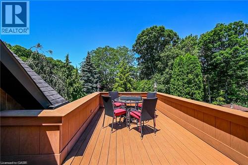 Expansive outdoor deck featuring composite decking and a perimeter privacy wall - 76 Adriatic Boulevard, Hamilton, ON - Outdoor
