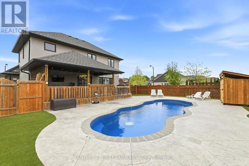 12 Glenwood Street, St. Thomas, ON - Outdoor With In Ground Pool With Deck Patio Veranda With Backyard