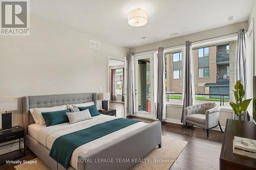 Virtually staged primary - 104 - 190 Boundstone Way, Ottawa, ON - Indoor Photo Showing Bedroom