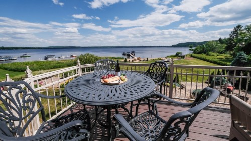 Vue sur l'eau - 12 58E Avenue, Mandeville, QC - Outdoor With Body Of Water With Deck Patio Veranda With View