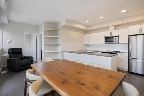 #608-2843 Jacklin Rd, Langford, BC - Indoor Photo Showing Kitchen With Stainless Steel Kitchen With Double Sink