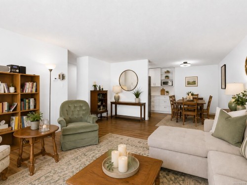 #220-3225 Eldon Pl, Saanich, BC - Indoor Photo Showing Living Room