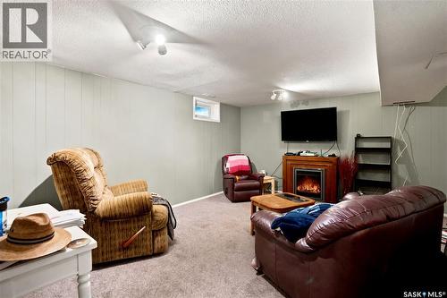 1313 Prince Crescent, Moose Jaw, SK - Indoor Photo Showing Basement With Fireplace
