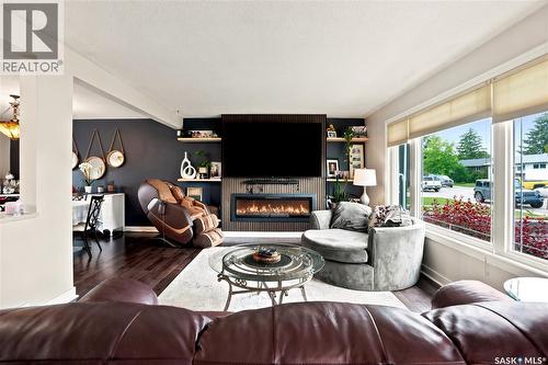 1313 Prince Crescent, Moose Jaw, SK - Indoor Photo Showing Living Room With Fireplace