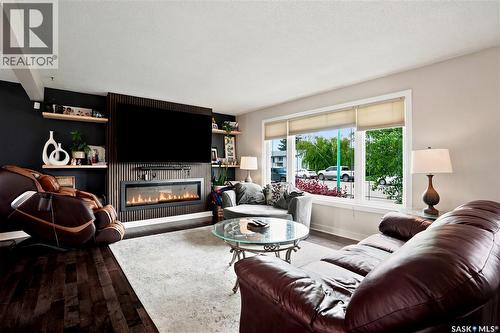1313 Prince Crescent, Moose Jaw, SK - Indoor Photo Showing Living Room With Fireplace