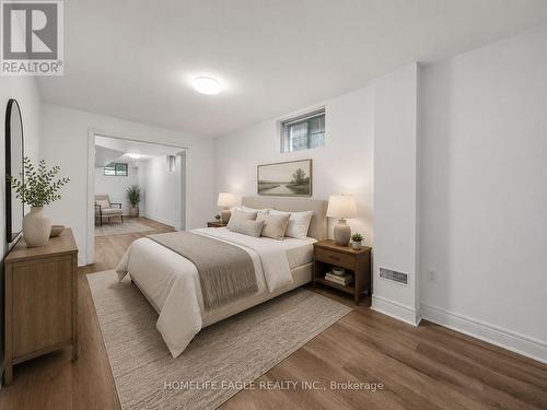Virtually Staged Basement Bedroom Area - 133 Park Street, Toronto, ON 