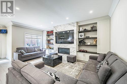 396 Derrydale Drive, Mississauga, ON - Indoor Photo Showing Living Room With Fireplace