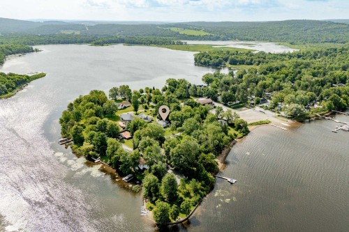 Photo aérienne - 244 Rue Larochelle, Val-Des-Sources, QC - Outdoor With Body Of Water With View