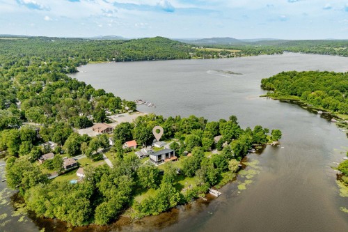 Photo aérienne - 244 Rue Larochelle, Val-Des-Sources, QC - Outdoor With Body Of Water With View