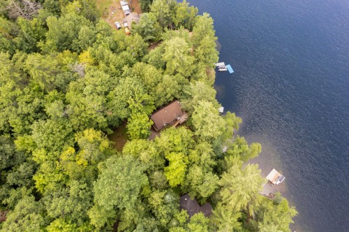 Photo aérienne - 4 Ch. Léonard-Martin, Val-Des-Monts, QC - Outdoor With Body Of Water With View