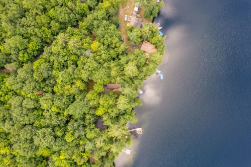 Photo aérienne - 4 Ch. Léonard-Martin, Val-Des-Monts, QC - Outdoor With Body Of Water With View