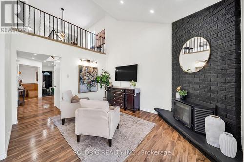 76 Banting Crescent, Brampton, ON - Indoor With Fireplace