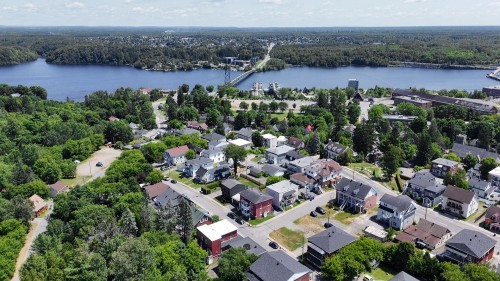 Photo aérienne - 97  - 99 7E Avenue, Shawinigan, QC - Outdoor With Body Of Water With View