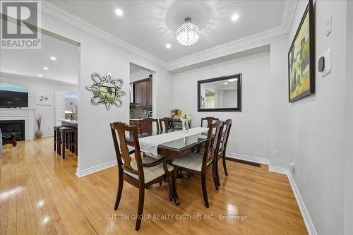 3348 Sunlight Street, Mississauga, ON - Indoor Photo Showing Dining Room With Fireplace