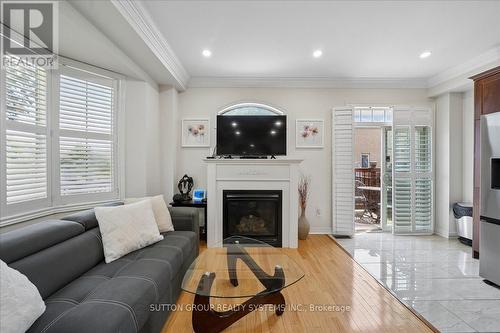3348 Sunlight Street, Mississauga, ON - Indoor Photo Showing Living Room With Fireplace