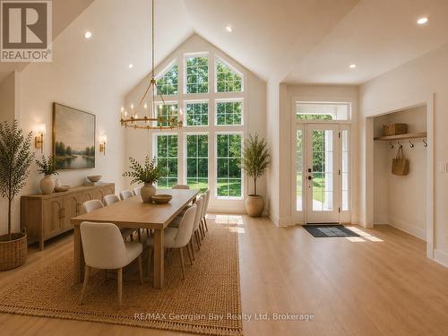 Grand Dining Area - Virtually Staged - 6 Beaufort Crescent, Tiny, ON - Indoor Photo Showing Dining Room